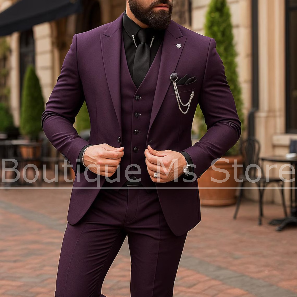 Men Formal Wear Jacket - Setelan 3 Potong Pria Jaket Warna