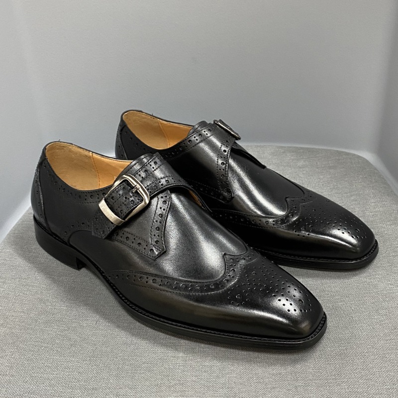 Men Formal Wear Design - Sepatu Kasual Pria Kulit Ukir Model