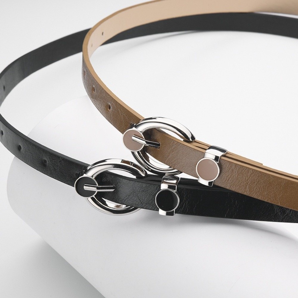 Formal Belt Leather Thin - Sabuk Pinggang Tipis dengan Gesper Logam