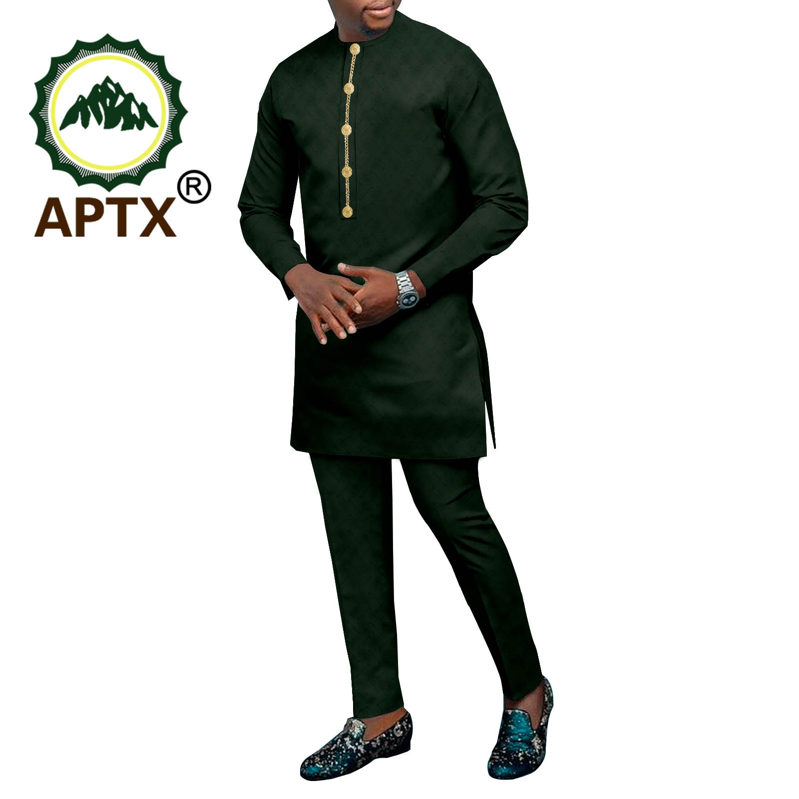 Men Formal Party Wear Shirt - Dashiki Kemeja Panjang Pria Cetak +