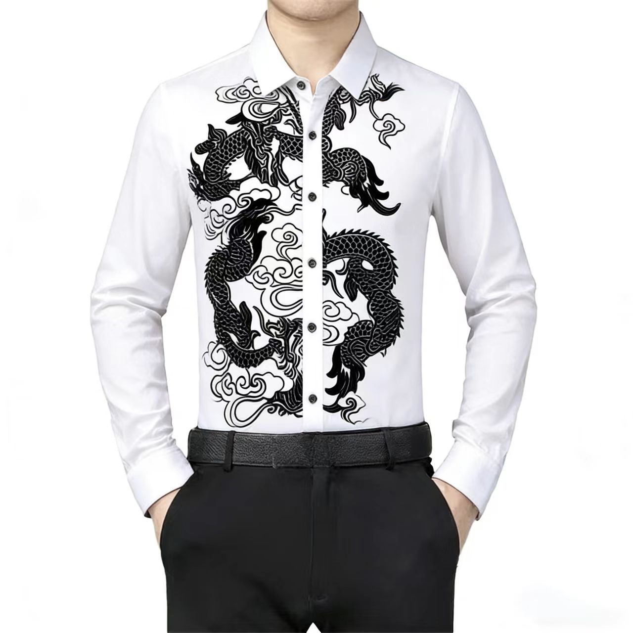 Kemeja Pria Lengan Panjang Mot - Men Formal Party Wear Shirt ulasan dan harga