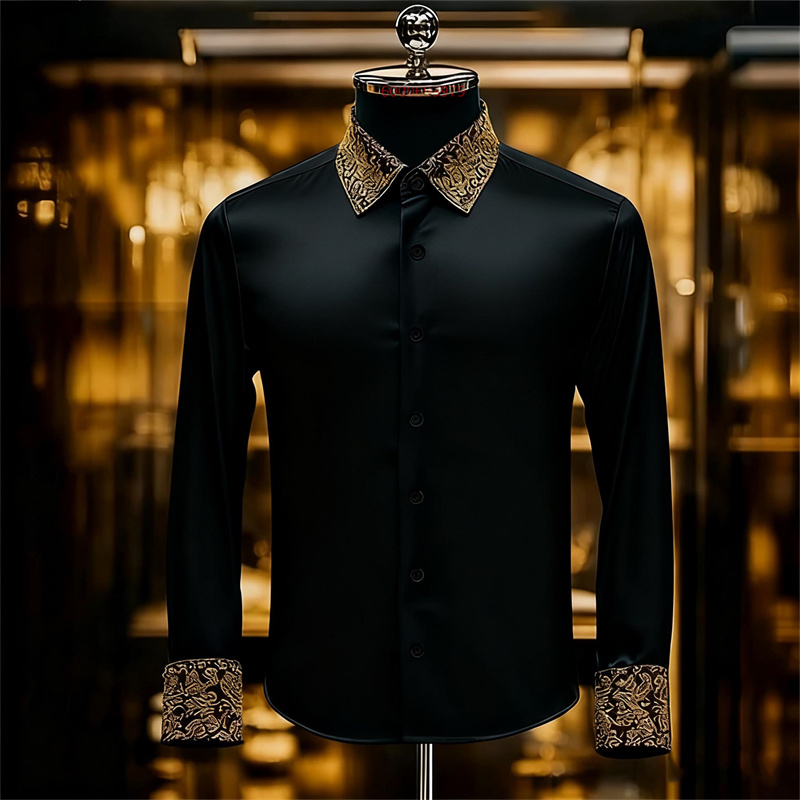 Kemeja Pria Gaya Etnik Motif B - Men Formal Party Wear Shirt ulasan dan harga