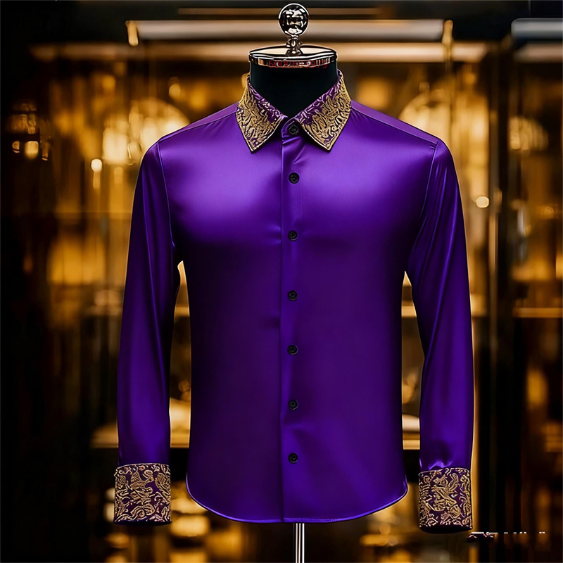 Kemeja Pria Gaya Etnik Motif B - Men Formal Party Wear Shirt ulasan dan harga