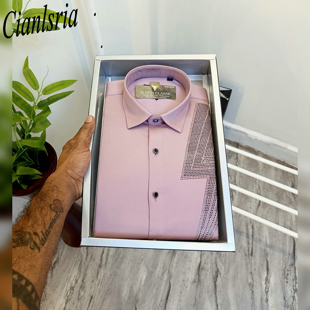 Kemeja Pria Mewah Lengan Panja - Men Formal Party Wear Shirt ulasan dan harga