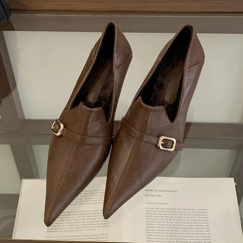 Sepatu Wanita Hak Kitten Elega - Formal Belt Leather Thin ulasan dan harga