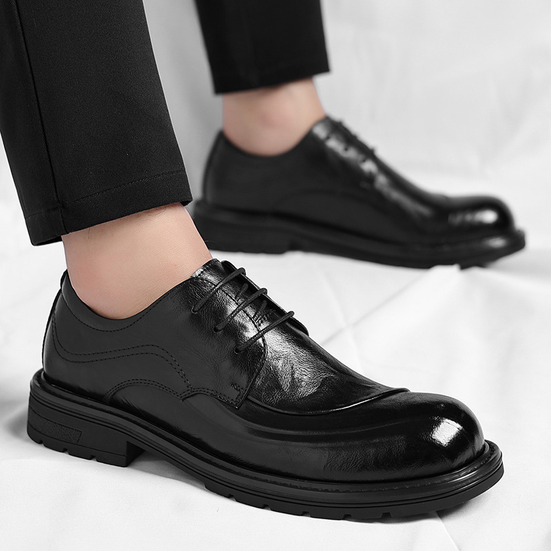 Sepatu Kulit Asli Coklat Mengk - Men Formal Wear Fashion ulasan dan harga