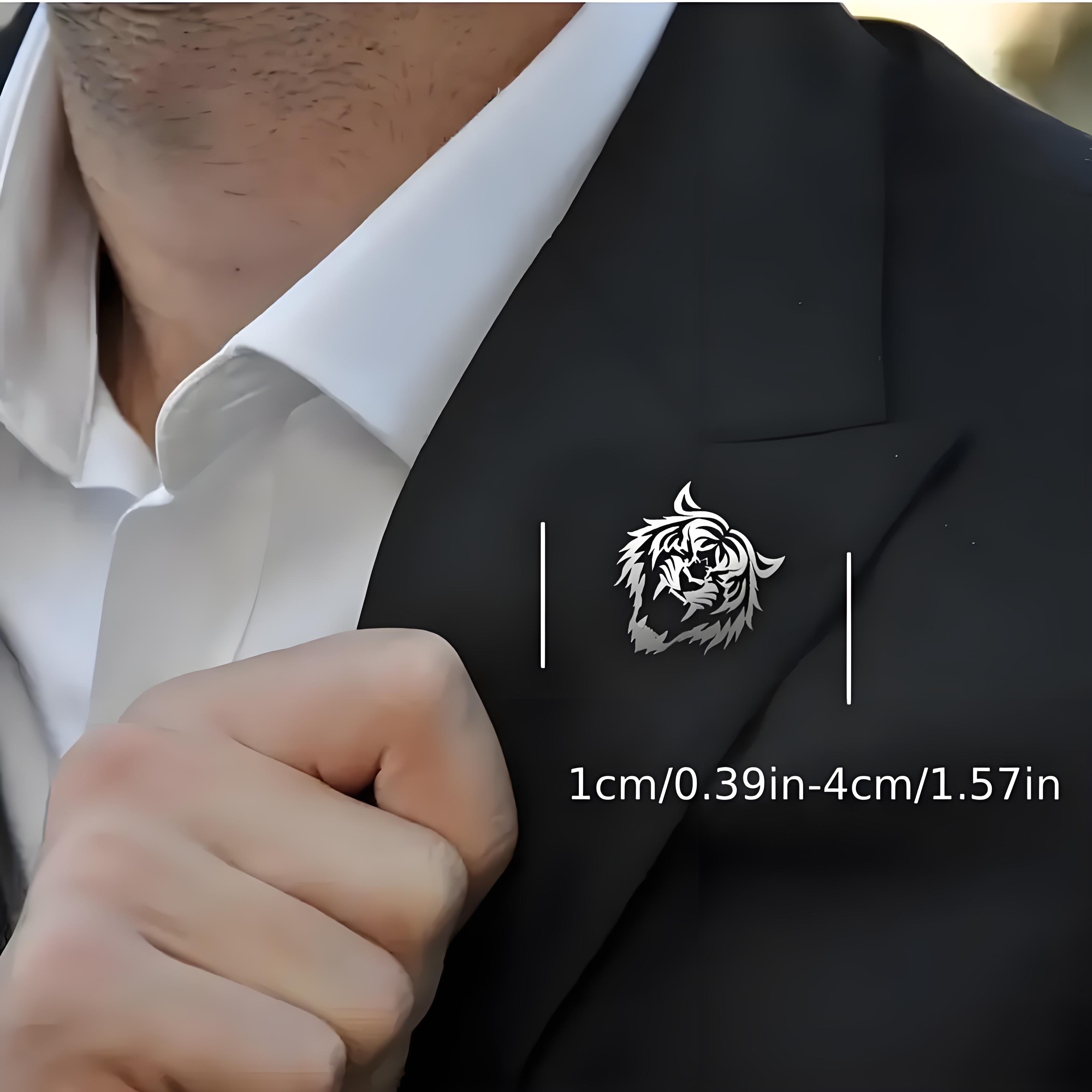 Pin Kerah Kepala Harimau Baja  - Tuxedo Lapel Pin ulasan dan harga