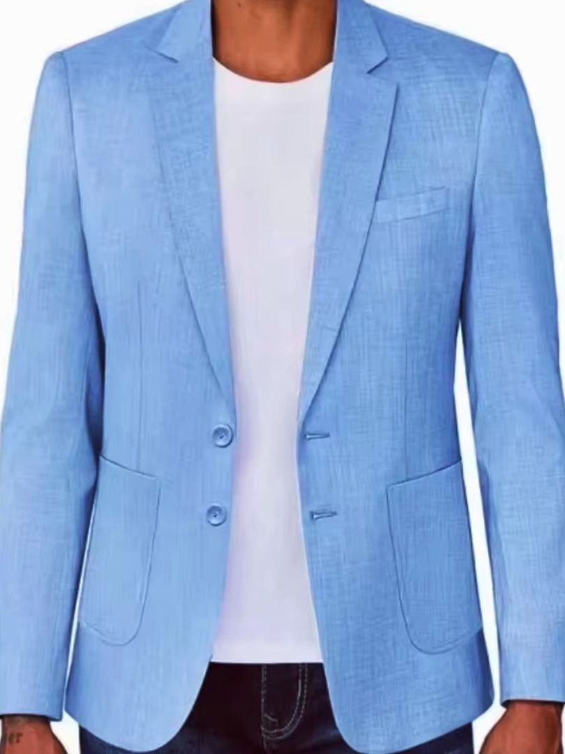Blazer Linen Pria Slim Fit War - Men Formal Wear Design ulasan dan harga