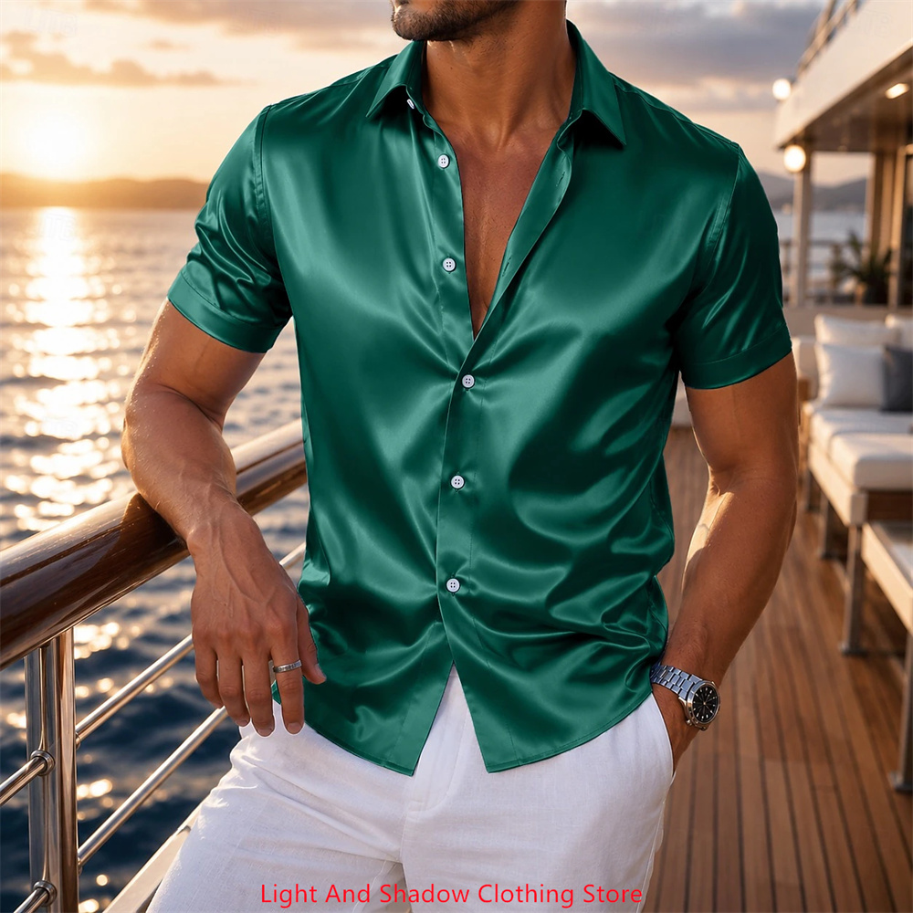Kemeja Pria Lengan Pendek Sati - Men Formal Party Wear Shirt ulasan dan harga