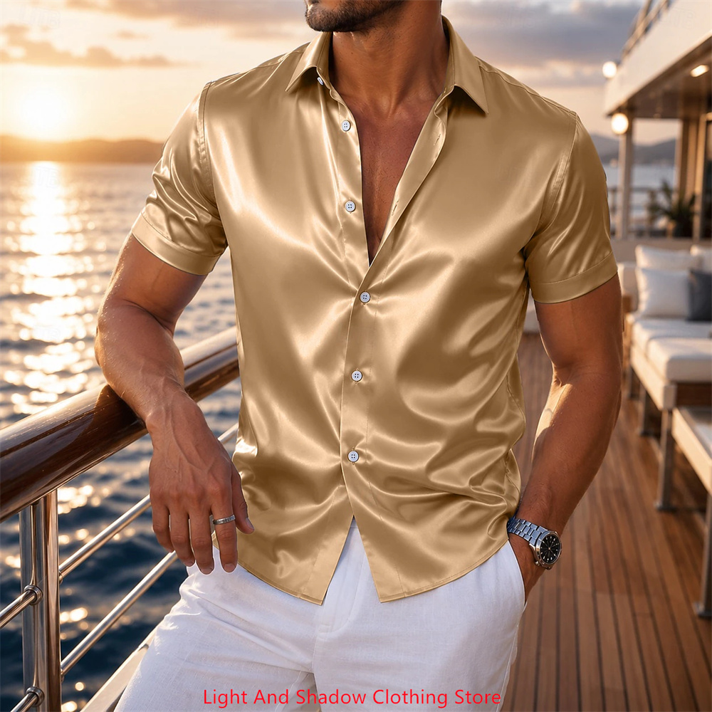 Kemeja Pria Lengan Pendek Sati - Men Formal Party Wear Shirt ulasan dan harga