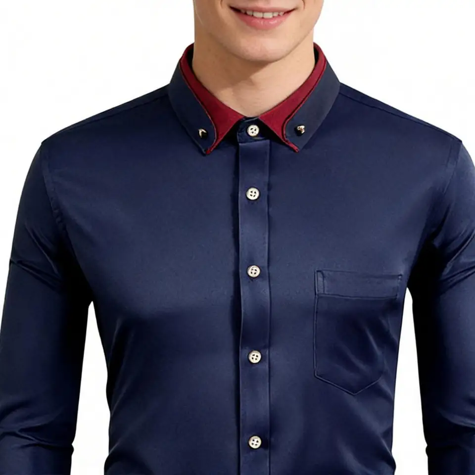 Kemeja Pria Terbaru Model Polo - Men Formal Party Wear Shirt ulasan dan harga