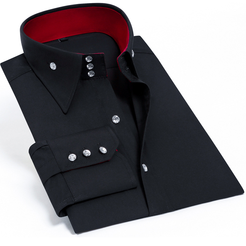 Kemeja Pria Slim Fit Mewah den - Men Formal Party Wear Shirt ulasan dan harga
