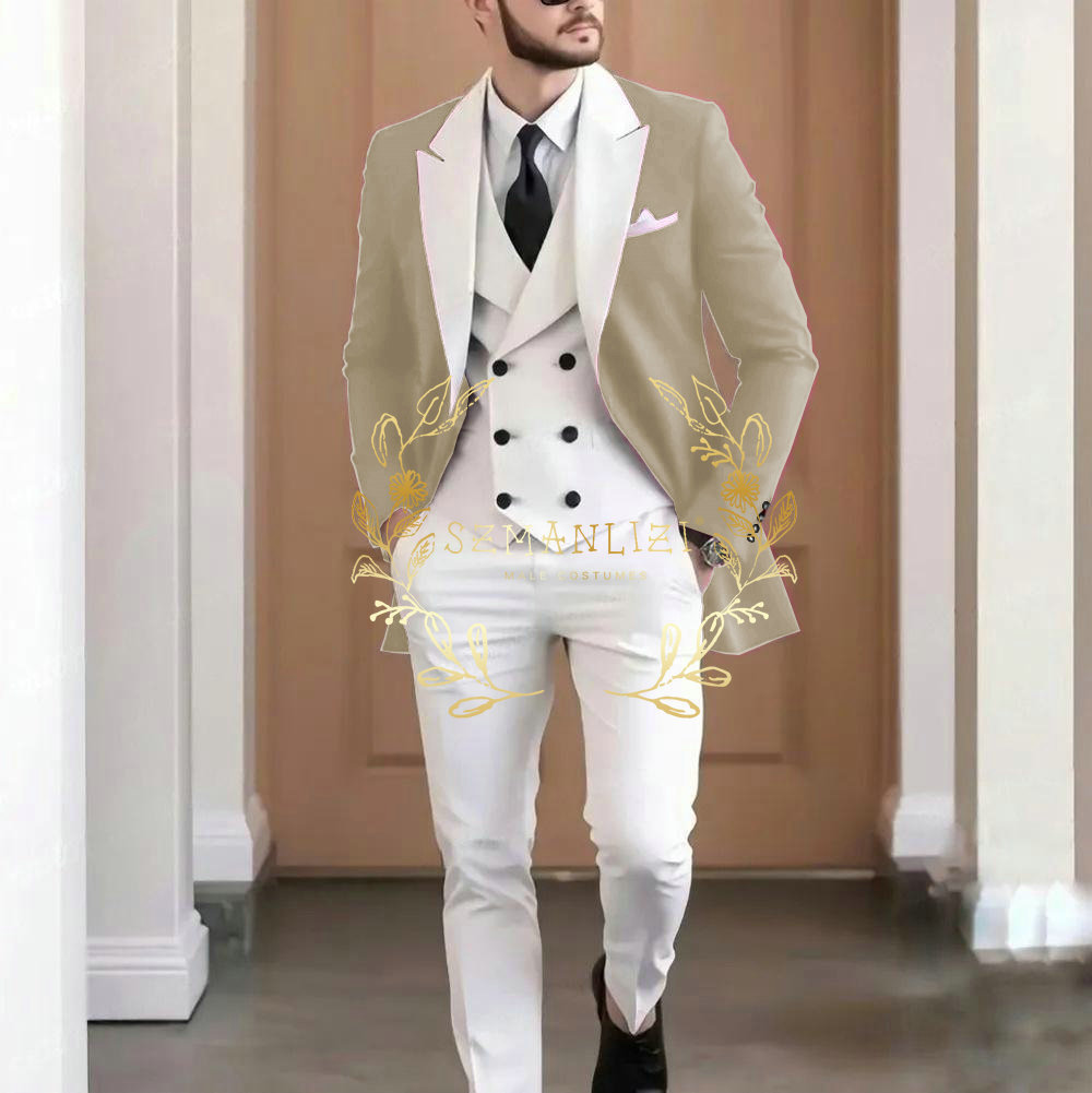Setelan Pria 3 Potong Burgundy - Men Formal Wear Jacket ulasan dan harga