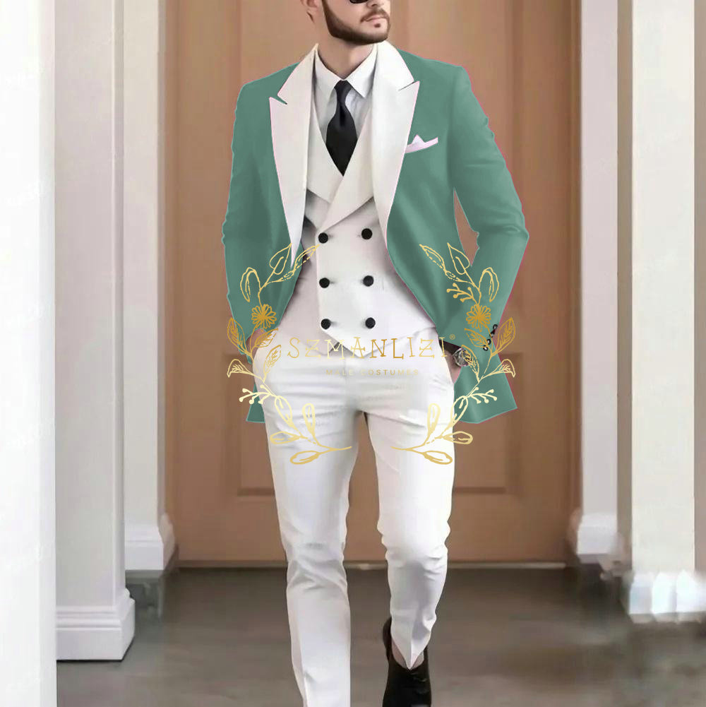 Setelan Pria 3 Potong Burgundy - Men Formal Wear Jacket ulasan dan harga